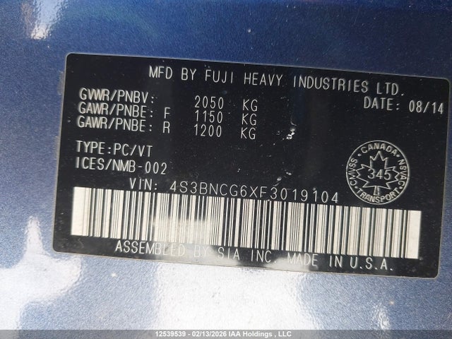 4S3BNCG6XF3019104 Subaru Legacy 2.5i Premium