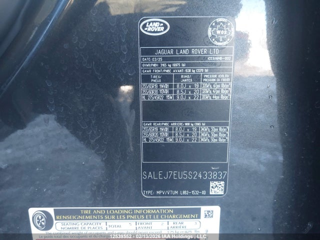 SALEJ7EU5S2433837 Land Rover Defender 110 P400 S
