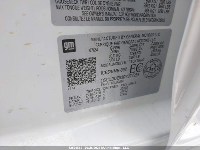 1GCUDDE83RZ377359 Chevrolet Silverado 1500