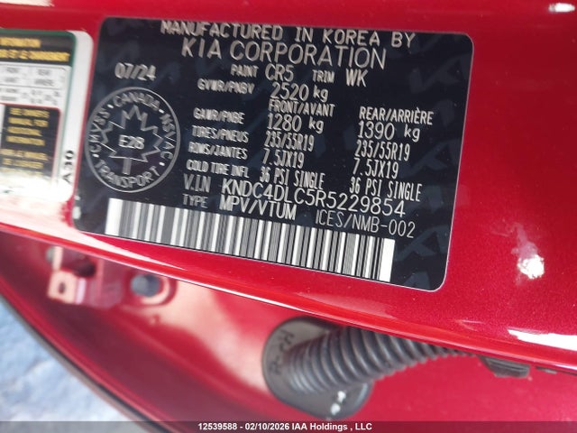 Продаж на аукціоні авто 2024 Kia Ev6 Land W/gt-line Pkg 1/land W/gt-line Pkg 2, vin: KNDC4DLC5R5229854, номер лоту: 12539588