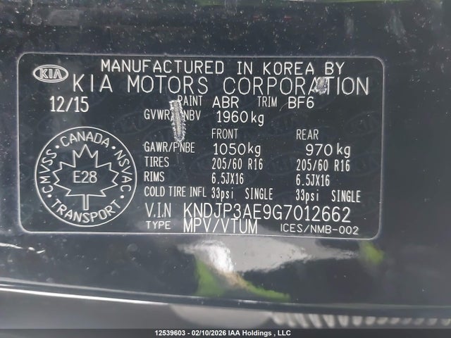 KNDJP3AE9G7012662 KIA Soul Ev Luxury