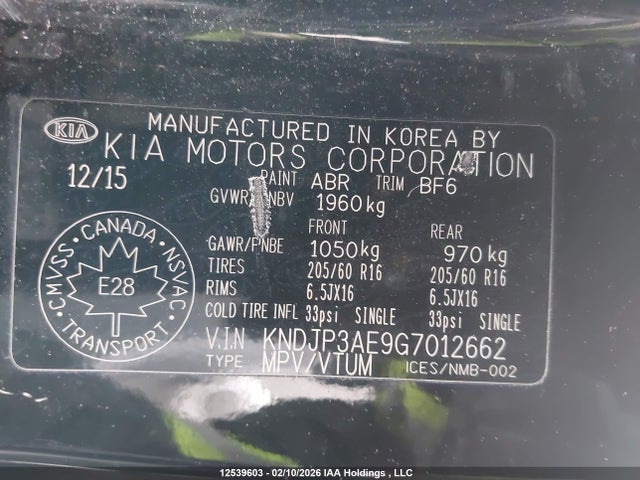 KNDJP3AE9G7012662 KIA Soul Ev Luxury