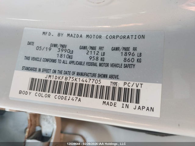 JM1DKFB75K1447705 Mazda Cx-3 Gx