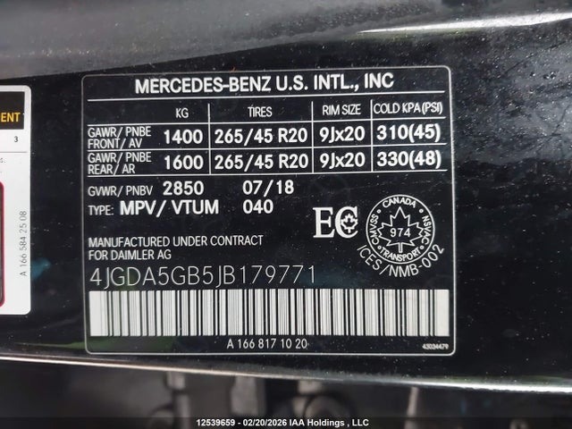 Продажа на аукционе авто 2018 Mercedes-benz Gle 400 4matic, vin: 4JGDA5GB5JB179771, номер лота: 12539659