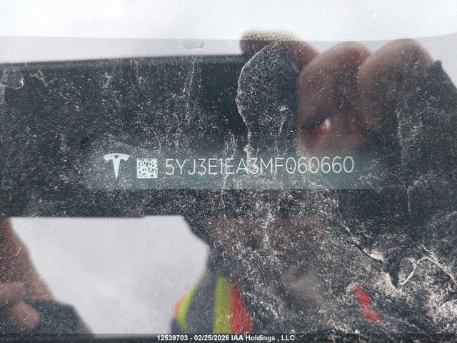 5YJ3E1EA3MF060660 Tesla Model 3 Standard Range/standard Range Plus