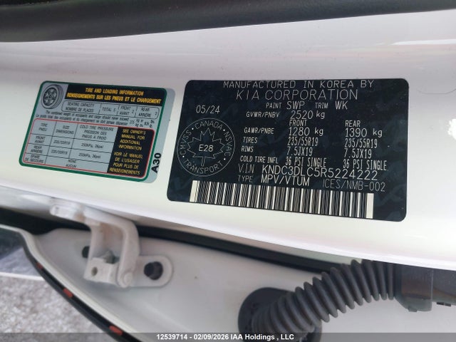 KNDC3DLC5R5224222 KIA Ev6 Land/wind