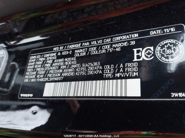 YV4BC0PL5H1148177 Volvo Xc90 T8