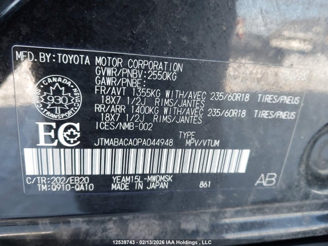 Toyota BZ4X XLE 2023 JTMABACA0PA044948 Image 19