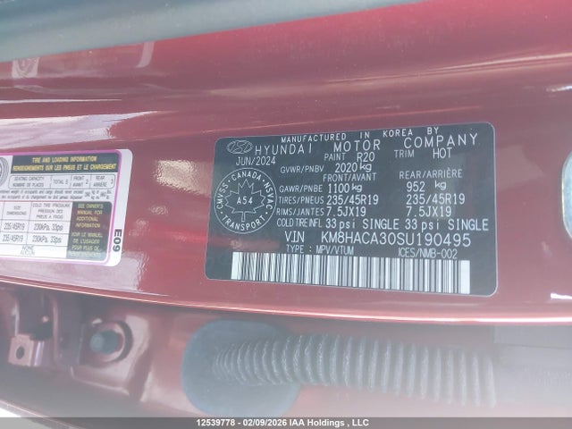 KM8HACA30SU190495 Hyundai Kona N Line