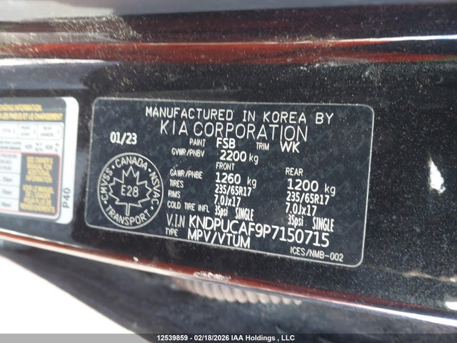 Aukcja sprzedaży 2023 Kia Sportage Lx/x-line, vin: KNDPUCAF9P7150715, numer aukcji: 12539859
