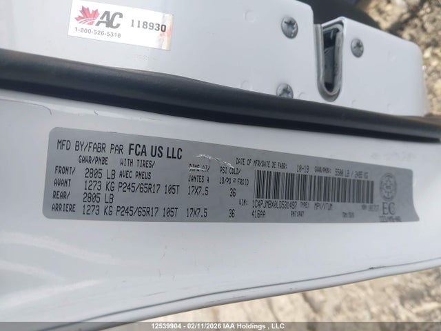 1C4PJMBX0LD531497 Jeep Cherokee Trailhawk