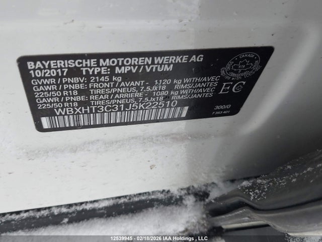 WBXHT3C31J5K22510 BMW X1 Xdrive28i