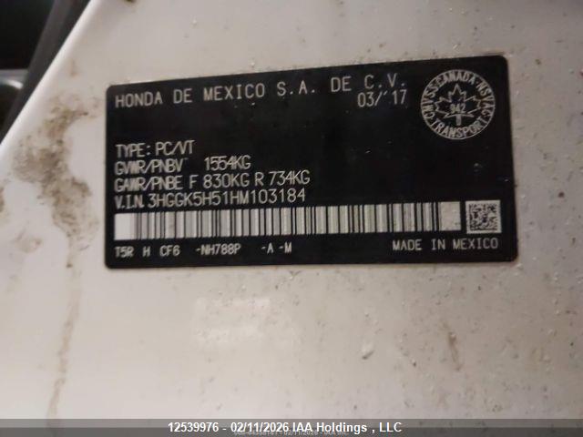 3HGGK5H51HM103184 Honda Fit