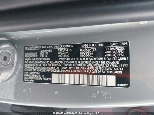 YV4L12UD8T2691089 Volvo Xc40 Black Edition Ultra