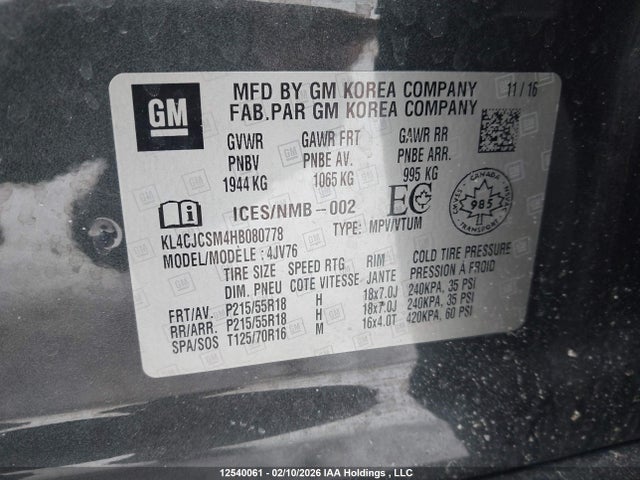 Buick Encore 2017 KL4CJCSM4HB080778 Image 9
