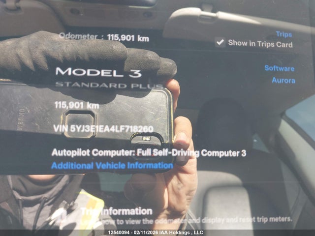 Aukcja sprzedaży 2020 Tesla Model 3 Standard Range Plus, vin: 5YJ3E1EA4LF718260, numer aukcji: 12540094