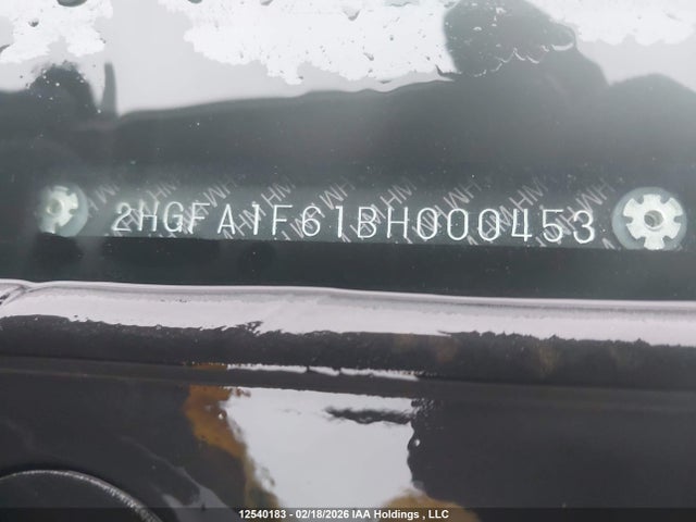 12540183 :رقم المزاد ، 2HGFA1F61BH000453 vin ، 2011 Honda Civic Lx-s مزاد بيع