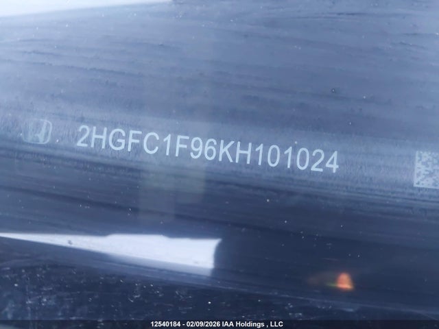 Продаж на аукціоні авто 2019 Honda Civic Touring, vin: 2HGFC1F96KH101024, номер лоту: 12540184