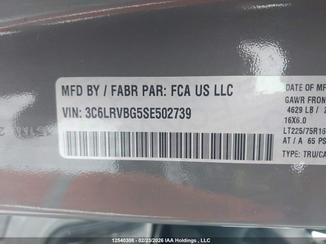 3C6LRVBG5SE502739 RAM Promaster 1500