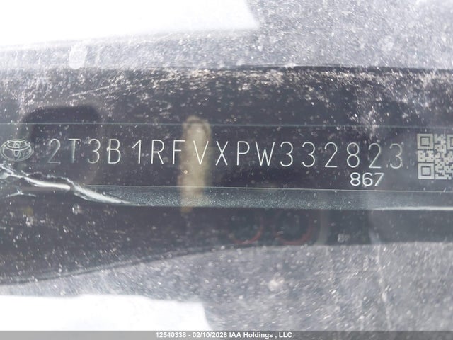 2T3B1RFVXPW332823 Toyota RAV4 LE