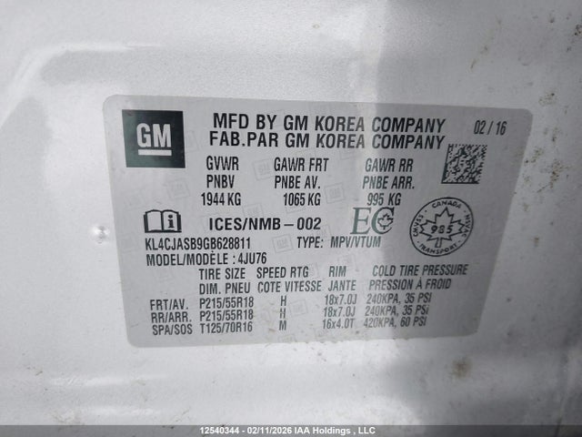 Buick Encore 2016 KL4CJASB9GB628811 Image 9