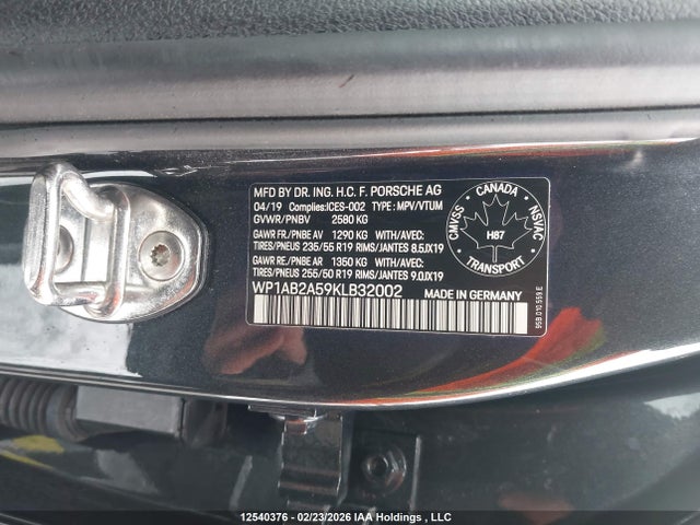 Porsche MACAN S 2019 WP1AB2A59KLB32002 Image 9