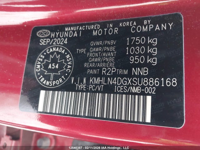 KMHLN4DGXSU886168 Hyundai Elantra Luxury