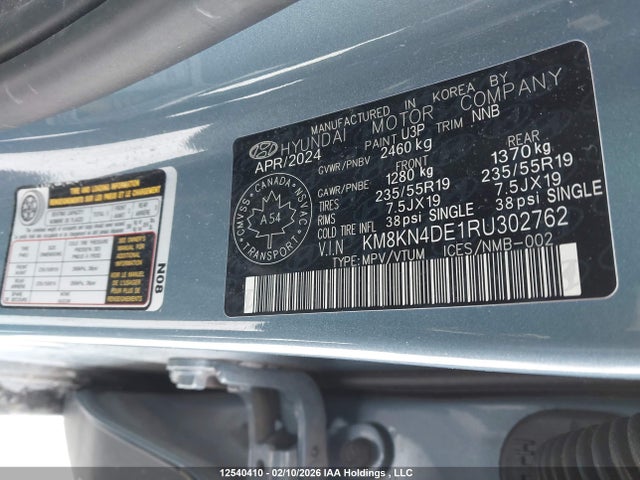 Продаж на аукціоні авто 2024 Hyundai Ioniq 5 Preferred Long Range, vin: KM8KN4DE1RU302762, номер лоту: 12540410