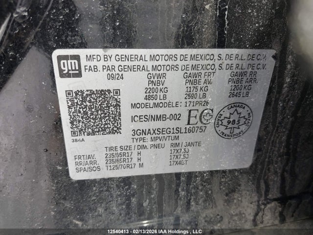 3GNAXSEG1SL160757 Chevrolet Equinox Activ