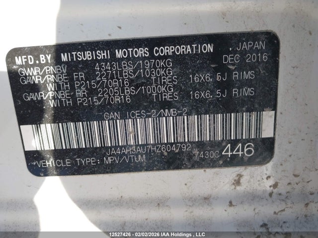 Mitsubishi Rvr Es/se 2017 JA4AH3AU7HZ604792 Image 19
