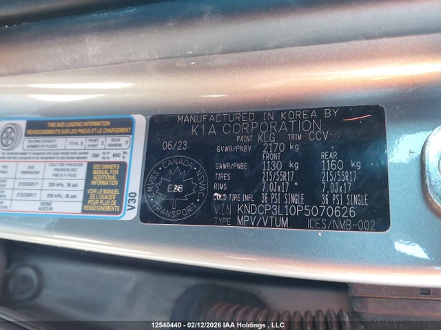 KNDCP3L10P5070626 KIA Niro Ev Premium