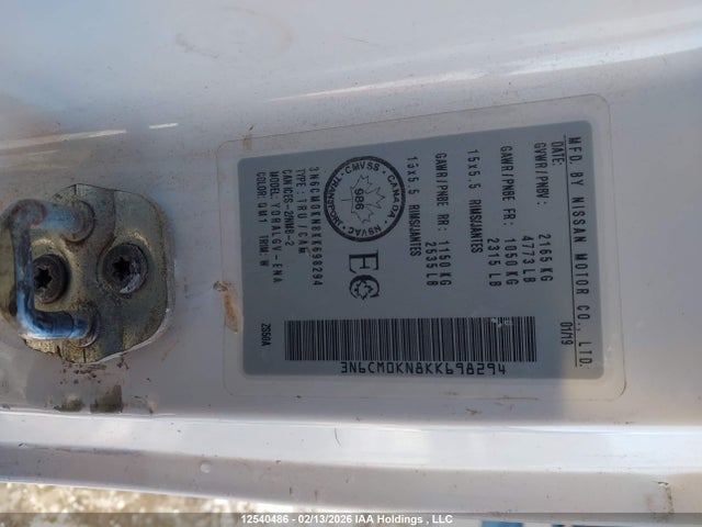 Nissan Nv200 S/sv 2019 3N6CM0KN8KK698294 Image 17