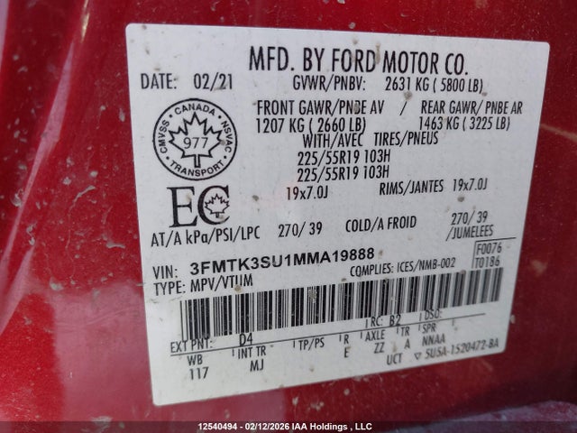 3FMTK3SU1MMA19888 Ford Mustang Mach-e Premium