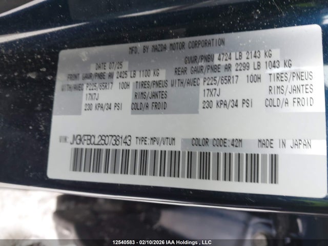 JM3KFBCL2S0738143 Mazda Cx-5 Preferred