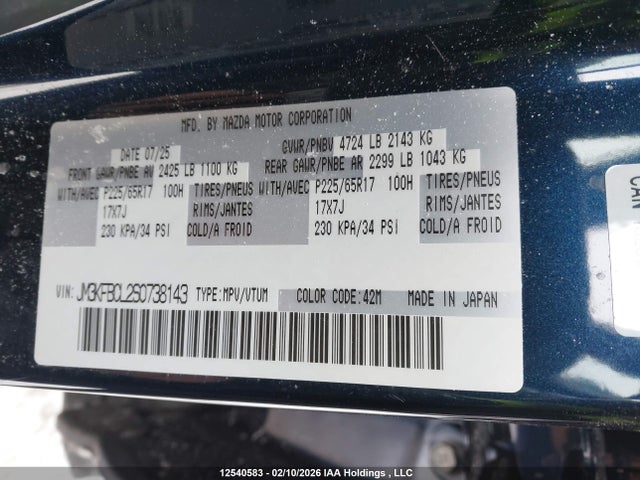 JM3KFBCL2S0738143 Mazda Cx-5 Preferred