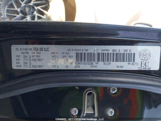 Aukcja sprzedaży 2017 Ram 1500 St, vin: 3C6RR7KT8HG765386, numer aukcji: 12540652