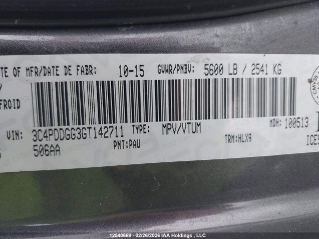 3C4PDDGG3GT142711 Dodge Journey