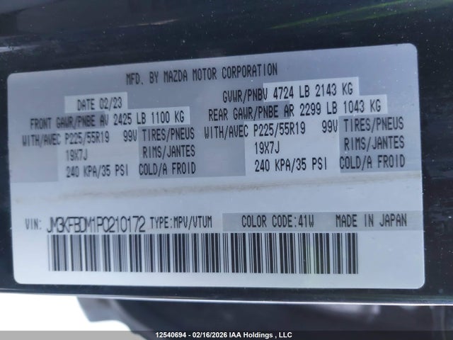 JM3KFBDM1P0210172 Mazda Cx-5 Gt/sport Design