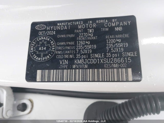 KM8JCDD1XSU286615 Hyundai Tucson Ultimate Hybrid Awd