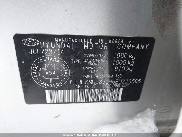 KMHD35LH6EU223565 Hyundai Elantra Gt Se