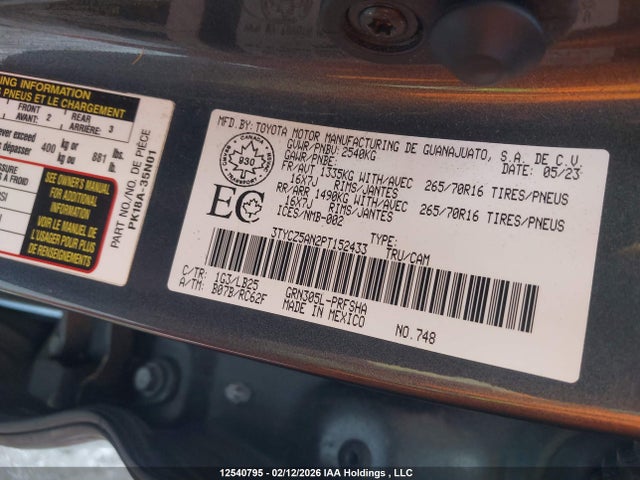 3TYCZ5AN2PT152433 Toyota Tacoma