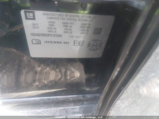 Cadillac ATS 2015 1G6AG5RX0F0131695 Image 9