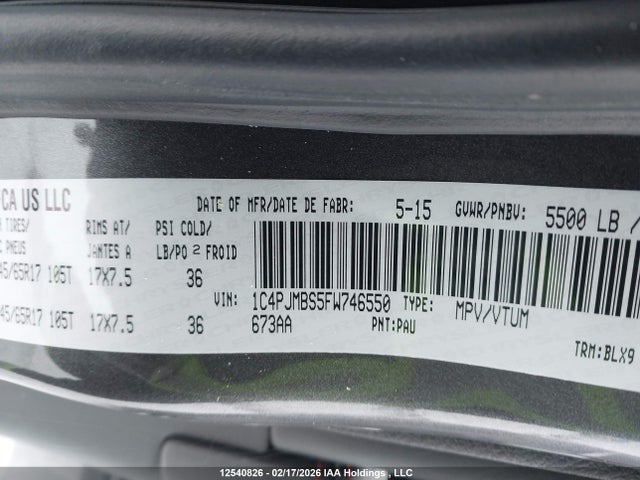 1C4PJMBS5FW746550 Jeep Cherokee Trailhawk