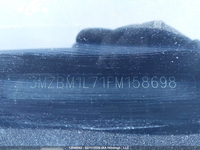 3MZBM1L71FM158698 Mazda 3 TOURING