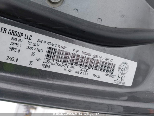Aukcja sprzedaży 2010 Dodge Ram 1500 Slt/sport/trx, vin: 1D7RV1CT1AS137772, numer aukcji: 12540844