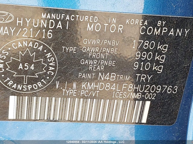 KMHD84LF8HU209763 Hyundai Elantra Se/value/limited