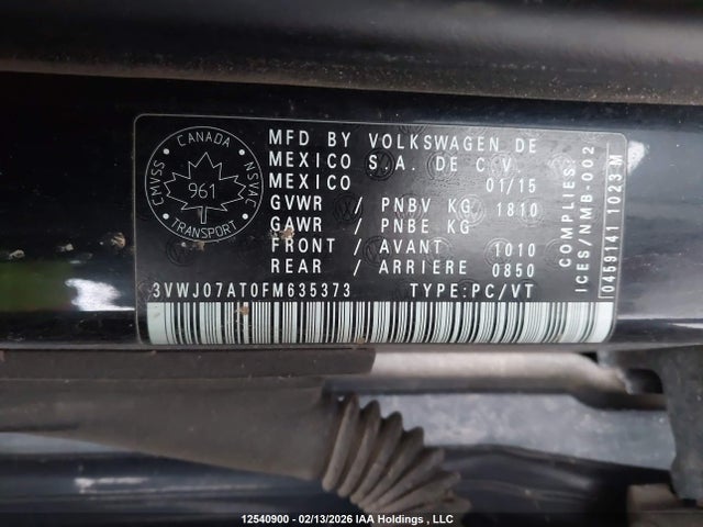 3VWJ07AT0FM635373 Volkswagen The Beetle 1.8 Tsi Comfortline/1.8 Tsi Trendline