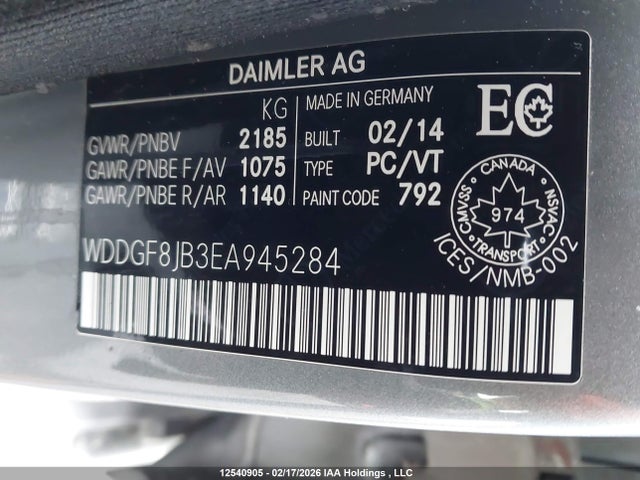 2014 Mercedes-benz C 350 4matic მანქანა იყიდება აუქციონზე, vin: WDDGF8JB3EA945284, აუქციონის ნომერი: 12540905
