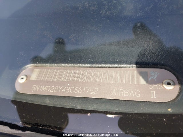 Продаж на аукціоні авто 2003 Nissan Xterra Se S/c, vin: 5N1MD28Y43C661752, номер лоту: 12540916