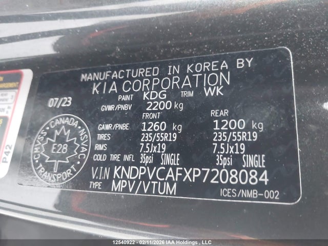 KNDPVCAFXP7208084 KIA Sportage Ex/ex Premium W/black Interior/ex Premium W/red Interior